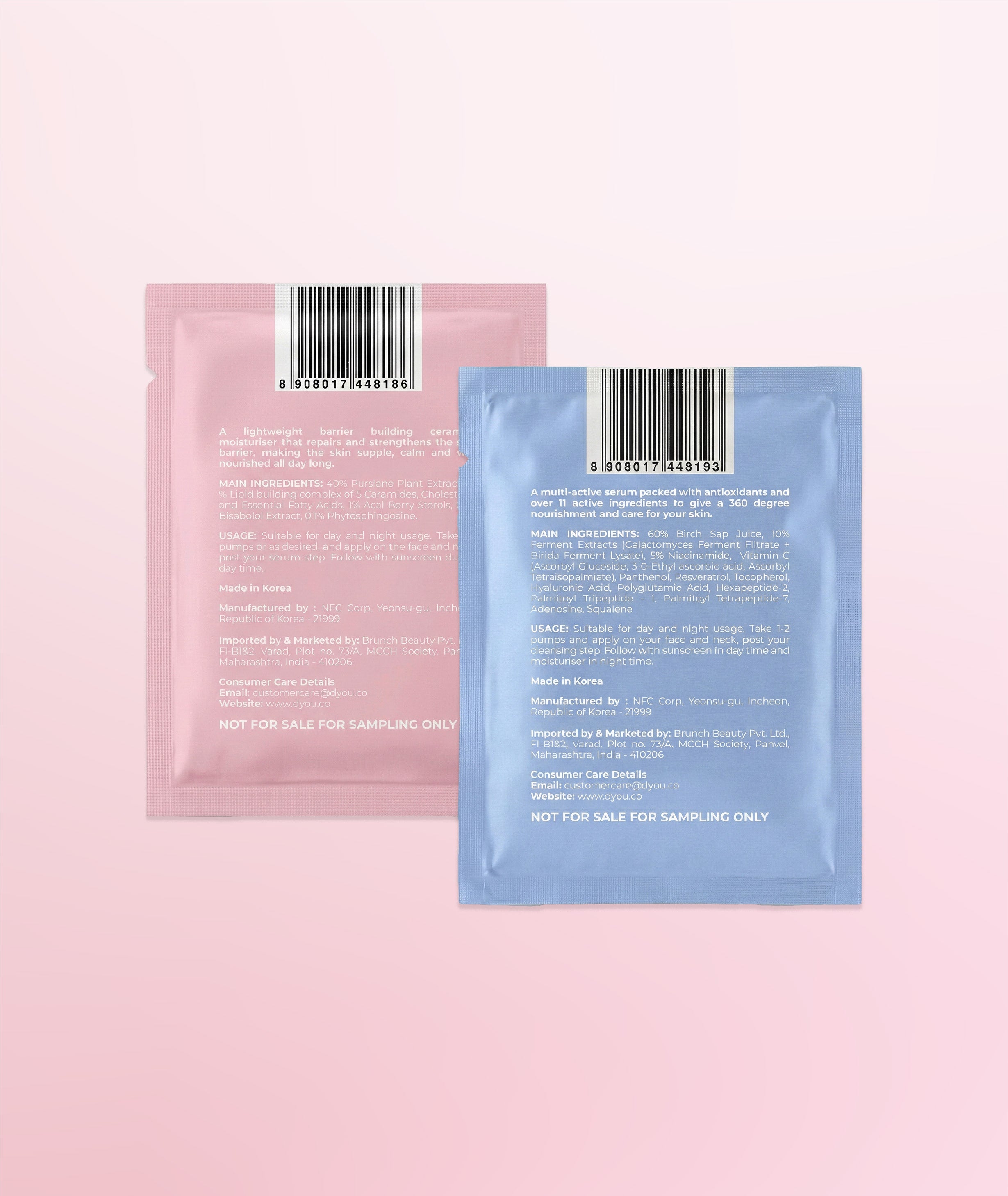 hustle & in my defence (sachets)